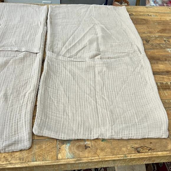 PARACHUTE Pillow Sham Cloud Organic Cotton Set of Two King Tan - Picture 3 of 12